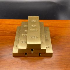 Solid brass gold bar craft, opening decoration, copper solid imitation gold, home relocation small gift, display item