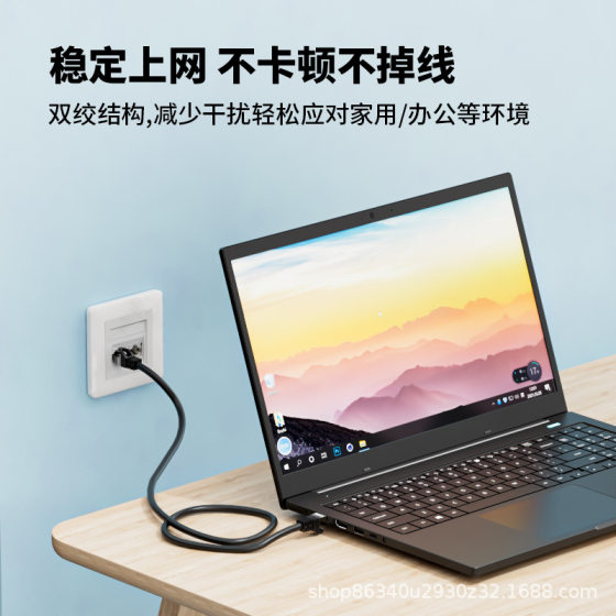 Category 6 CAT6 Gigabit Broadband High-speed Network Cable Eight-core Twisted Pair Engineering Home Decoration Home Network Finished Jumper