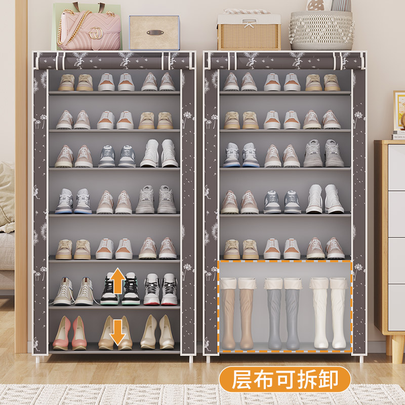 Shoe Rack for Home Door Simple Shoe Cabinet Dust-Proof Multi-Layer Dormitory 2025 Fabric Simple Modern Storage