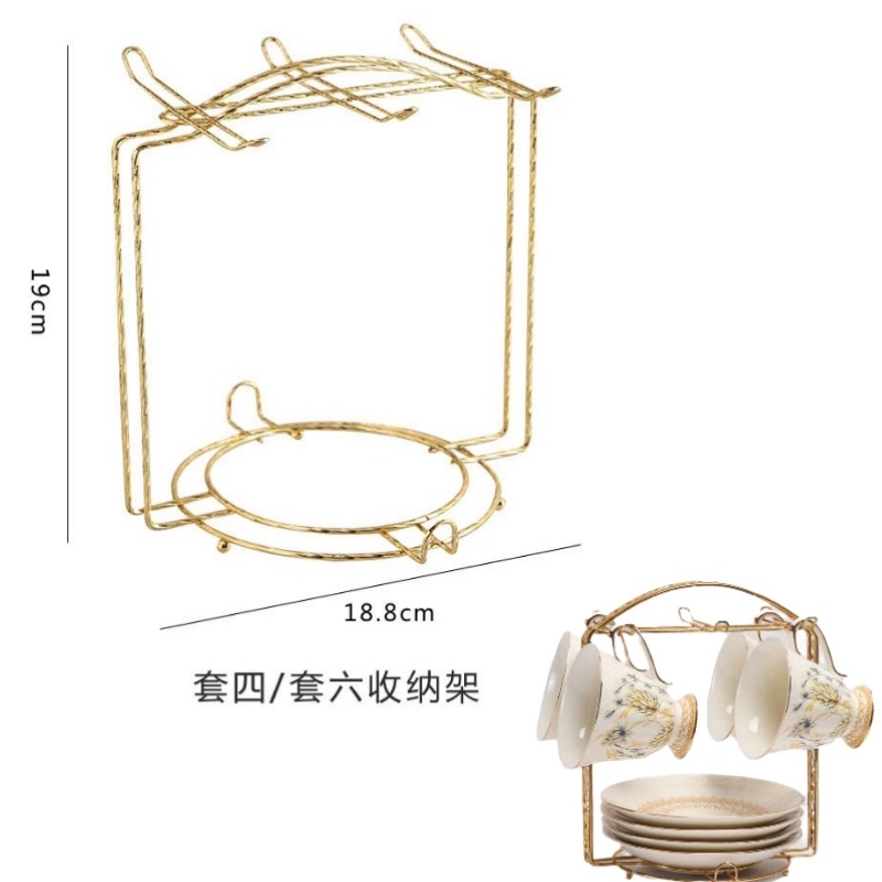 French Retro Phnom Penh Color crema Té de la tarde fresco Taza de café Plato Taza de té con leche de boca grande Tetera Juego de caja de regalo