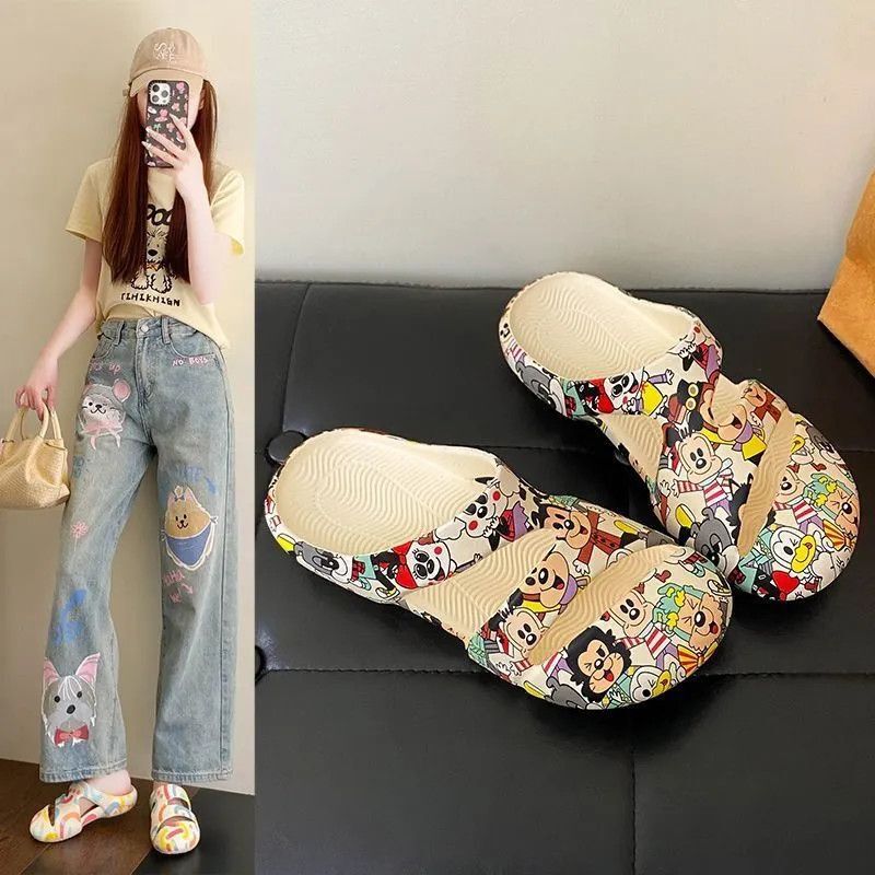 Beach Lazy Slip-On Clogs for Women, Non-Slip, Trendy Summer Outdoor and Indoor Fashion Sandals for Students Beach Lazy Slip-On Clogs for Women, Non-Slip, Trendy Summer Outdoor and Indoor Fashion Sandals for Students