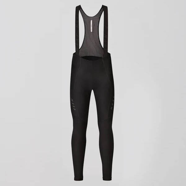 2025 Men's Maap Fleece Cycling Pants Windproof Waterproof Bib Pants with Pockets Cycling Pants Double Arrow Design