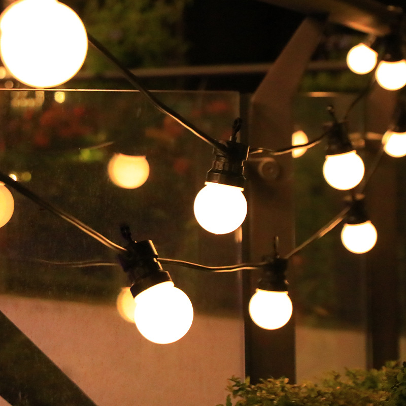 Outdoor Waterproof Atmospheric Lighting Garden Terrace Decorative Colorful Bulb String Edison Ball Bulb Plug-in String Lights