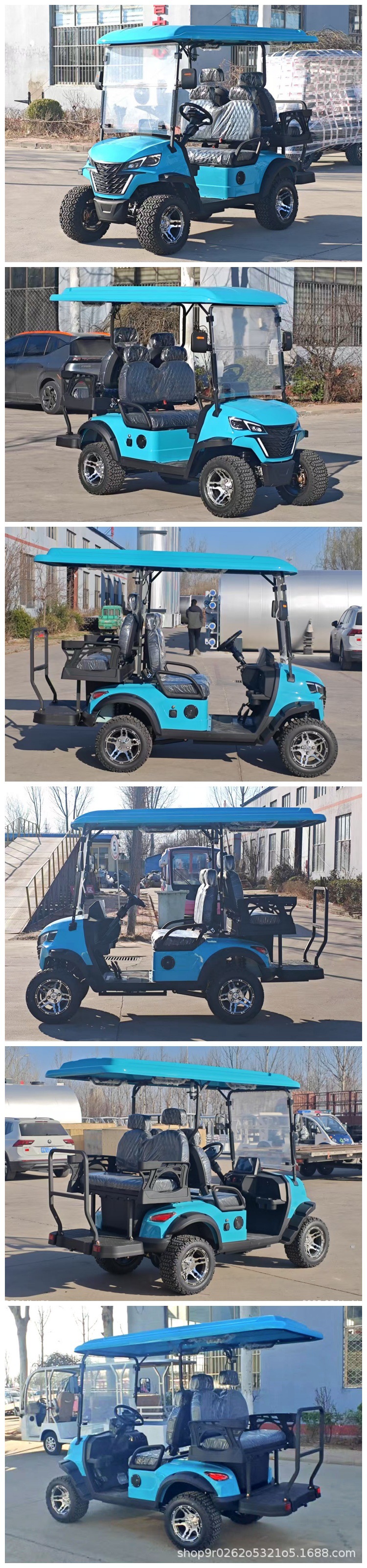 4-6 Seats Electric Golf Cart Sightseeing Car Four-Wheel Export Export Scenic Spot Hotel Reception Mobility Scooter