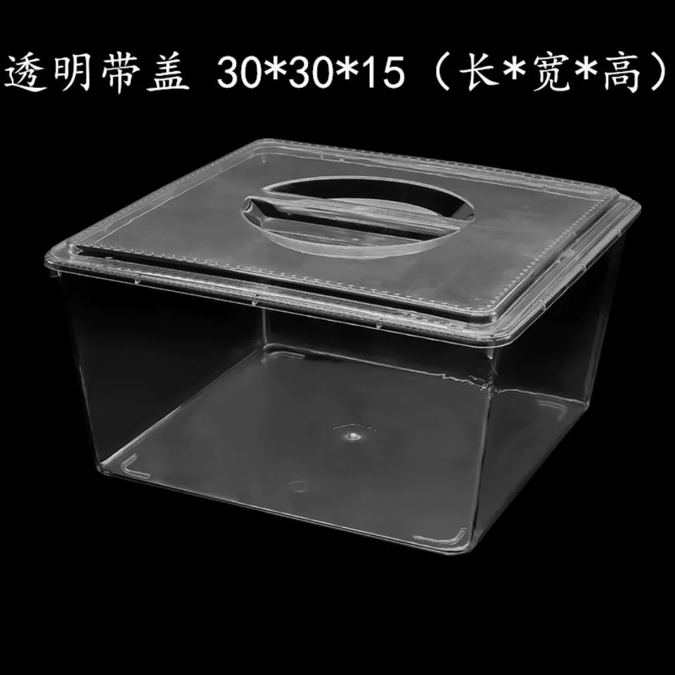 Коробка для хранения продуктов питания в супермаркете, объемная прозрачная коробка для хранения конфет, сухофруктов, квадратная пластиковая витрина с крышкой