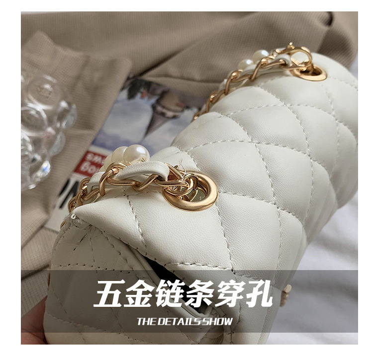 Korean Chain Shoulder Messenger Pearl Bag display picture 21