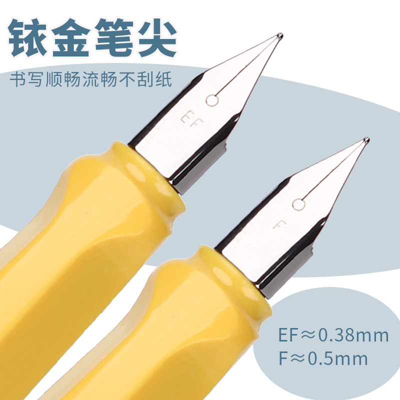 Factory Directly Sent Student Posture Pen Morandi Grade 3 Primary School Student Handwriting Practice Reusable Ink Cartridge Pen