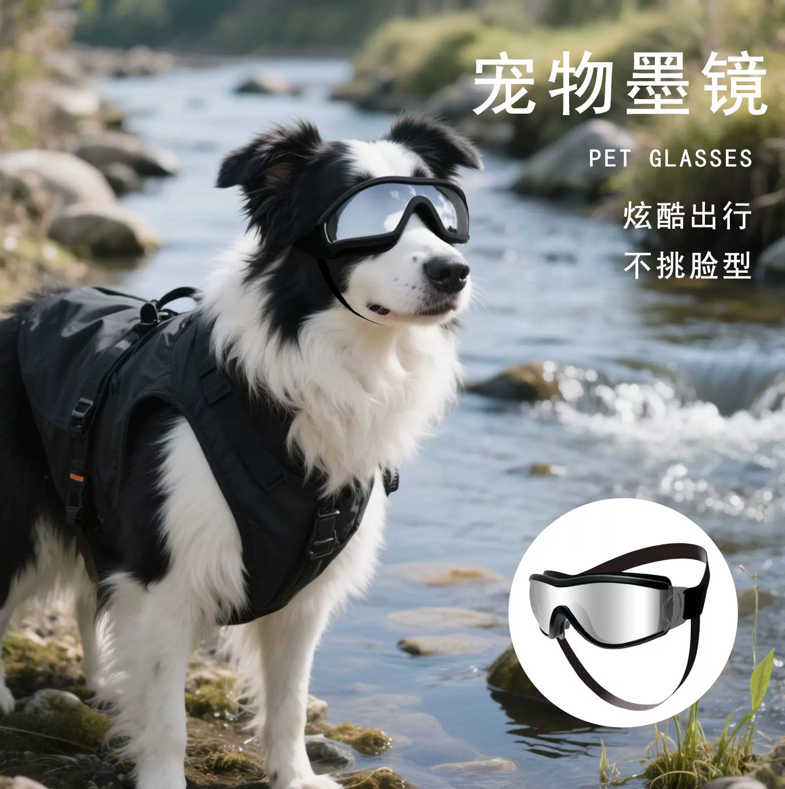 宠物眼镜狗狗墨镜柯基边牧金毛防风眼镜泰迪犬缅因猫护目镜太阳镜