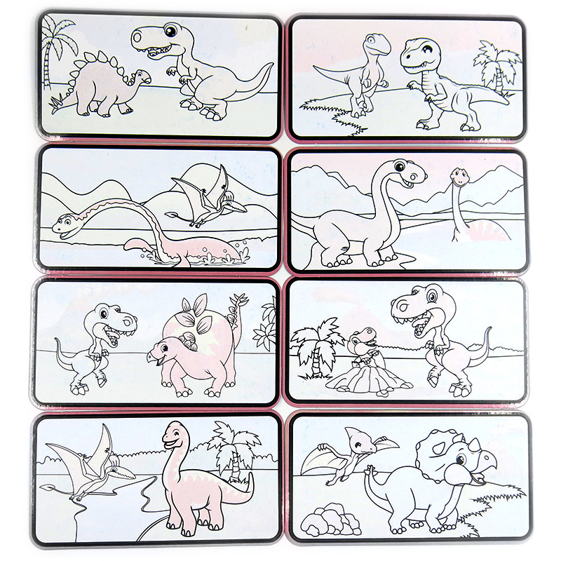 Tarjeta de pintura de agua mágica para colorear de agua para niños Tarjeta Doodle inteligencia ciencia y educación juguete dinosaurio mundo graffiti tarjeta