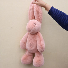 新款獭兔毛小兔子玩偶背包斜挎包大号兔子儿童礼物背包玩偶两用款