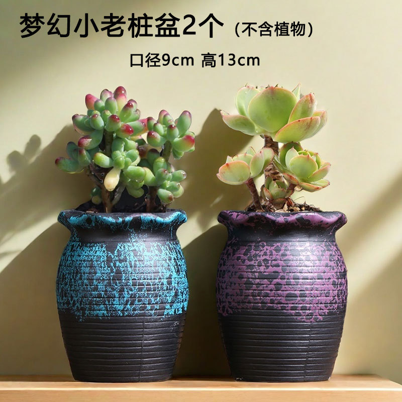 Pila pequeña y vieja maceta suculentas arcilla Red creativa Hogar Carne Planta Cerámica Maceta especial Venta directa de fábrica Venta al por mayor