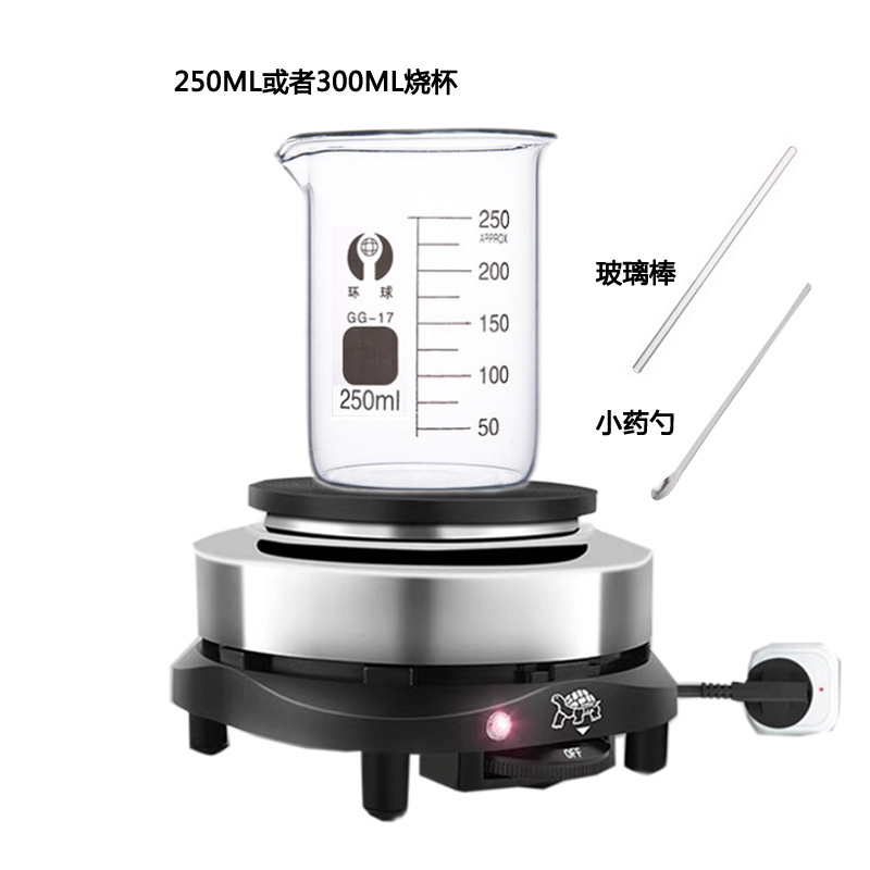 500W로 + 비커 유리막대 스푼