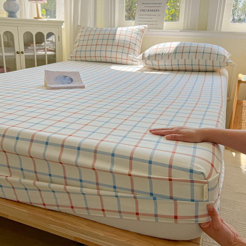 Sombrilla de cama de tela gruesa vieja de algodón de algodón de verano pieza individual 2025 nueva funda protectora de colchón funda de cama individual todo incluido