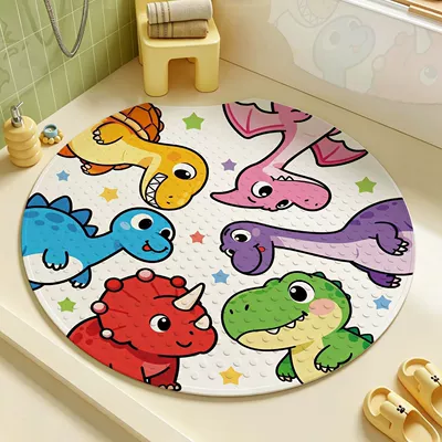 Avtomobil döşəmə paspasları: bath anti-fall mat, toilet bathroom - ysd-circular-dinosaur-park-diameter-53cm