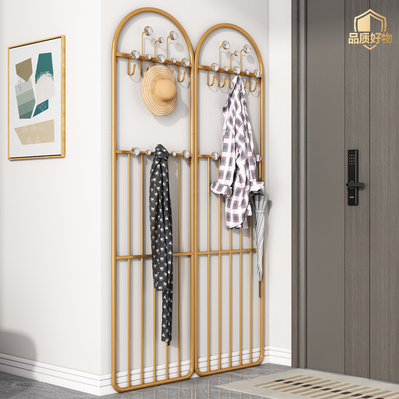 Punch-free Door Hanging Clothes Hanger Bedroom Wall Coat Rack Entry Door Hanging Board Wall-mounted Wall-mounted Clothes Rack