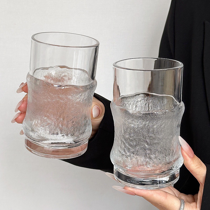 Inswind creativo de alto nivel anti-calor cubierta de bambú colgar tazas de hielo tazas de café de vidrio casero tazas de agua tazas de té tazas de bebida frías