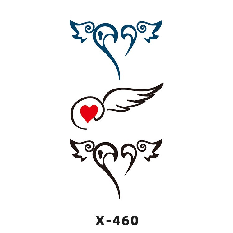 Arco de flor pequeña pegatinas de tatuaje fresco 3D dibujos animados transfronterizo Henna rosa impermeable texto en inglés pegatinas de tatuaje