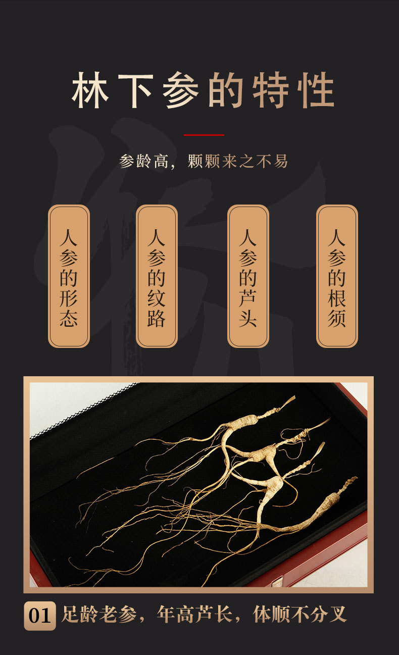 Wild Mountain Ginseng Dried Forest Ginseng Changbai Mountain Northeast Specialty Aged Root for Wine and Soup quality and texture