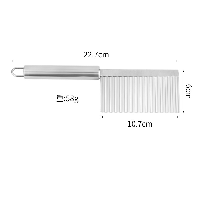 둥근 튜브 손잡이가 달린 감자 칼