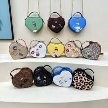 批发外贸时尚跨境公主可爱卡通心形手提单肩斜挎包潮流女包包百搭