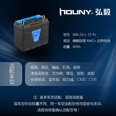 Hongyi Car Battery 12V Haoying Wuling Hongguang Sylphy Civic Qashqai 55B24 Car Battery (Car battery/battery)