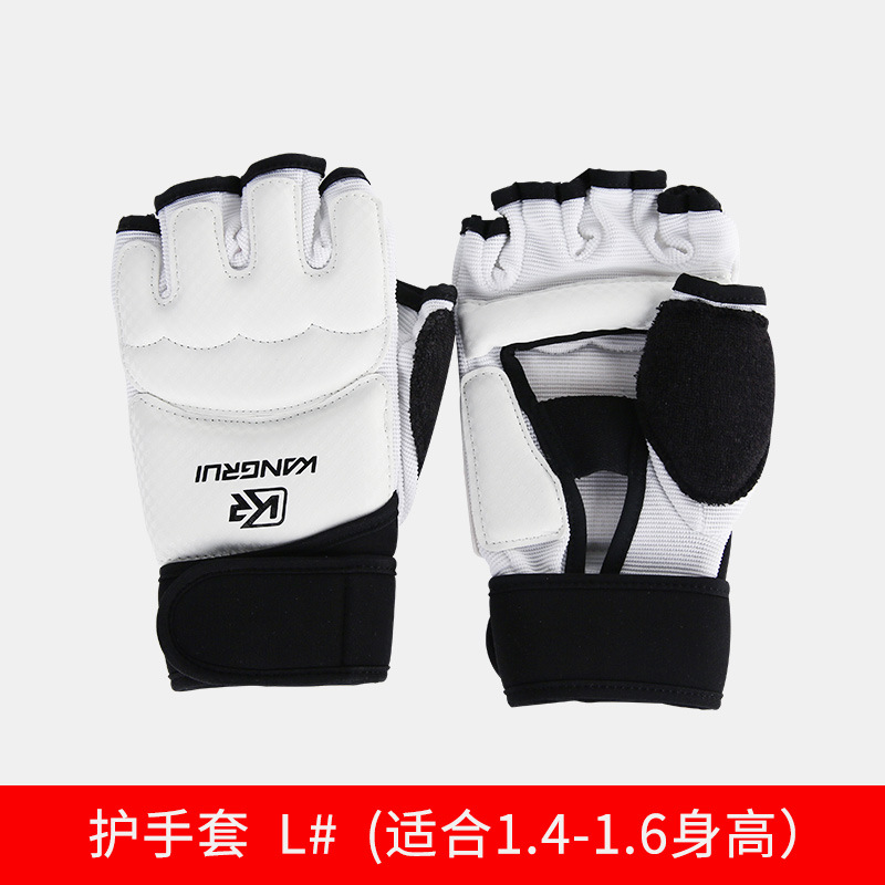 Transfronterizo kangrui taekwondo guantes pie protector resistente al desgaste lucha boxeo pie protector fabricante