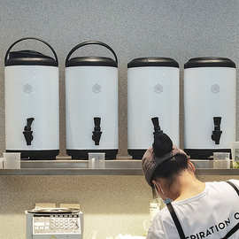 奶茶店专用奶茶保温桶小茶桶8L大容量奶茶桶不锈钢保温商用豆浆桶