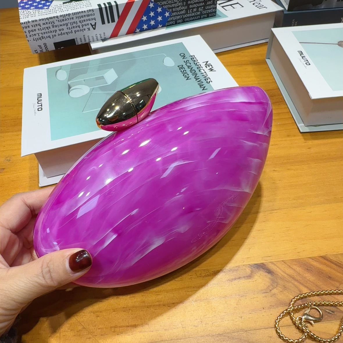 2025 nueva bolsa de cena de lujo transfronteriza bolsa de moda de fiesta acrílica bolsa de mano bolsa de boda oval