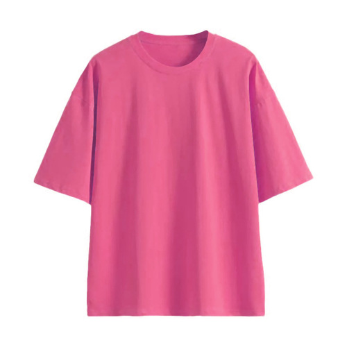 Children's short-sleeved solid color summer round neck t-shirt 100% cotton short-sleeved boys and girls loose western style t-shirt factory price