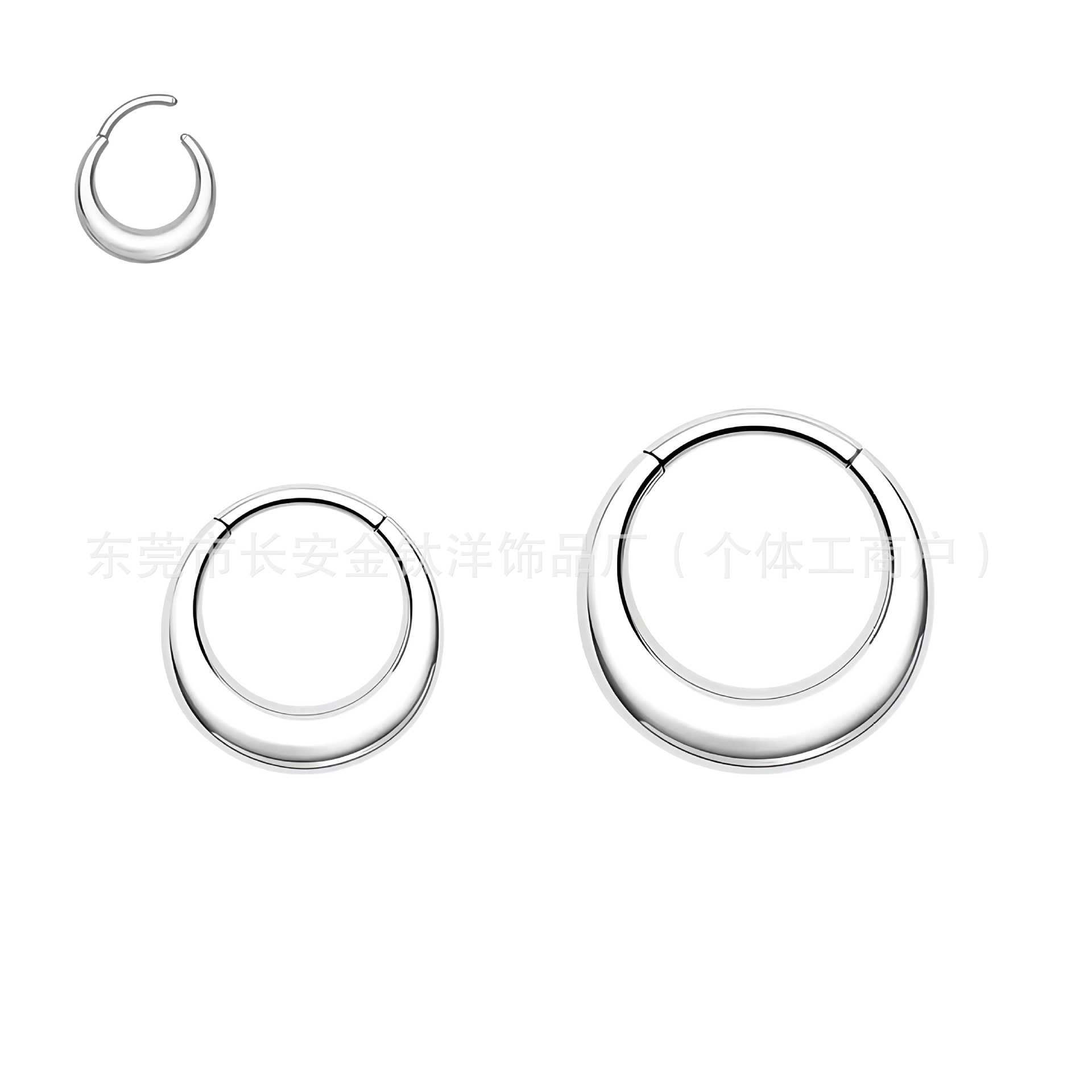 Pointed titanium steel lip stud product view
