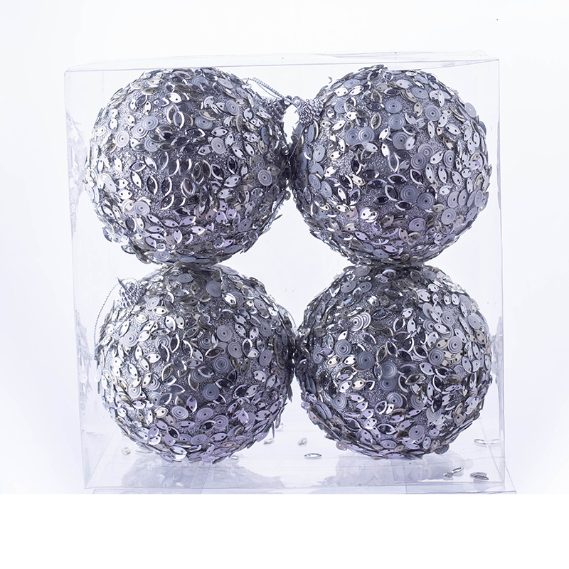 Árbol de navidad de plata suministros de navidad 10CM de espuma de navidad bola de navidad decoración del hogar colgante festival bola colgante de BRICOLAJE colgante