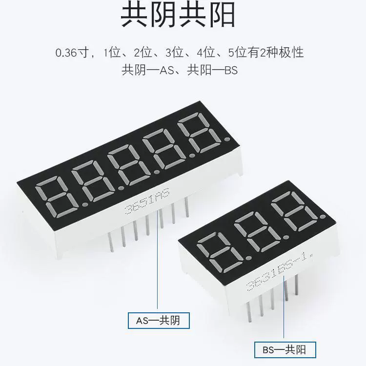 Фабричные прямые продажи LED дисплей трубка 1/2/3/4 -бит общий инь/янь часы цифровой красный яркий 7 -сегмент цифровая трубка