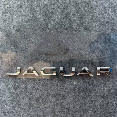 Suitable for Jaguar letter emblem XJL XFXEL F-PACE V6 3.0 V8 5.0 rear volume emblem side emblem car emblem (Car logo) - standard-rear-emblem-jaguar-16cm-bright-silver