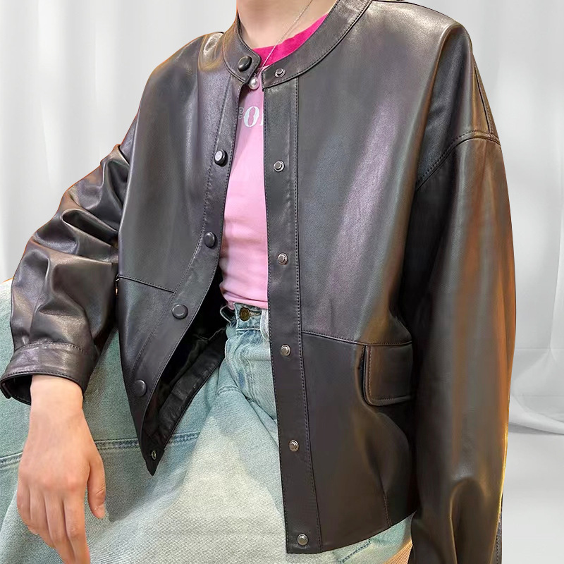 Customized Spring New Casual Fashion Short Leather Clothing Leather Jacket Comfortable Factory Wholesale