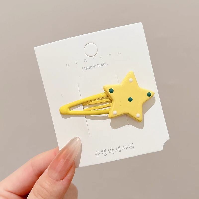 Color para niños lindo pequeño bb clip niña flequillo clip de cabello roto horquilla para bebé tocado de niña estrella horquilla