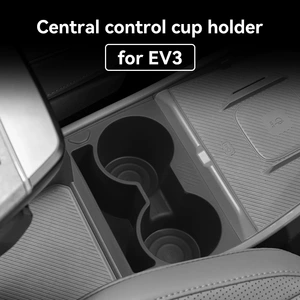 24-25 Kia Ev3 mərkəzi konsol su qabı qoruyucu sürüşməyən mat, avtomobil aksesuarları
