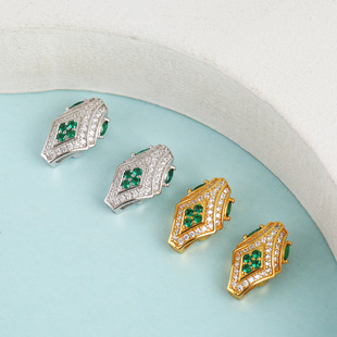 Light Luxury All-match Bead Chain Buckle Head Grandmother Green Bead Chain Buckle Necklace Niche Connecting Buckle Head Necklace Accessories