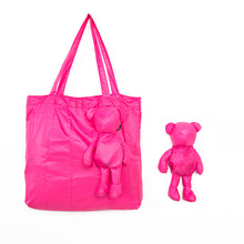 新款厂家供应玩偶公仔小熊折叠购物袋便携创意卡通动物收纳袋批发