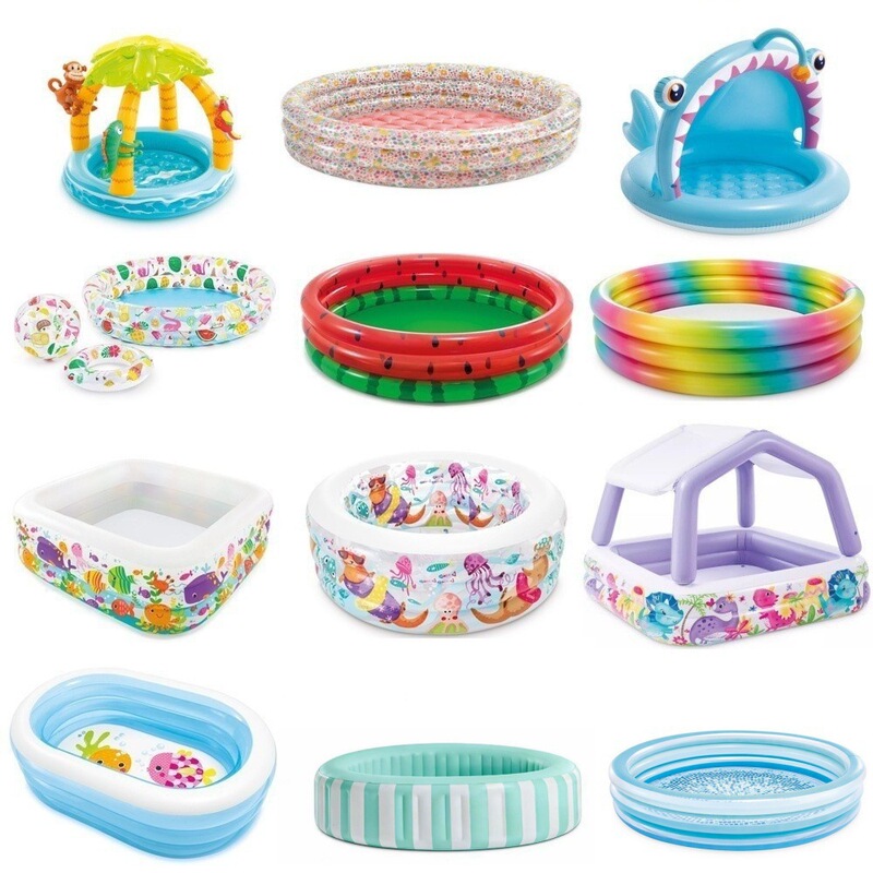 Intex Thickened Swimming Pool, Fishing Pool, Inflatable Ball Pool, Baby Splash Pool, Home Swimming Pool with Slide
