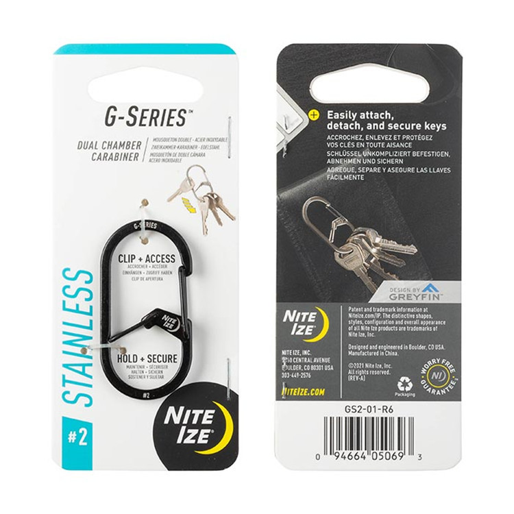 Naiai NiteIze backpack hook G-type stainless steel keychain kettle outdoor water bottle quick lanyard GS2