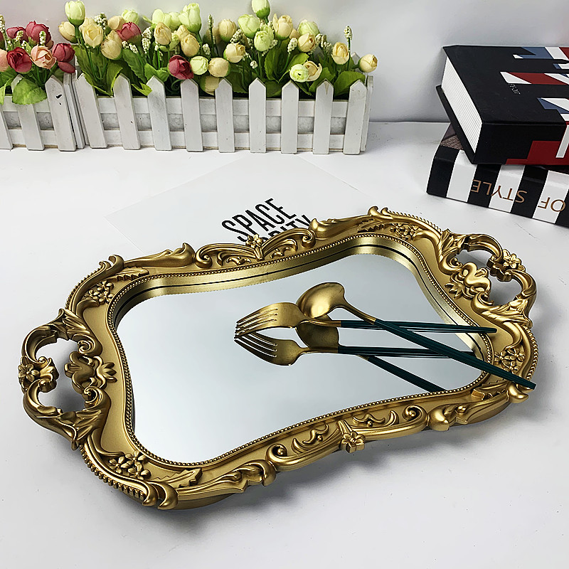 Bandeja retro para decoración/fotografía de alimentos, accesorio de estilo swing para fotos, exportación de comercio exterior/Amazon