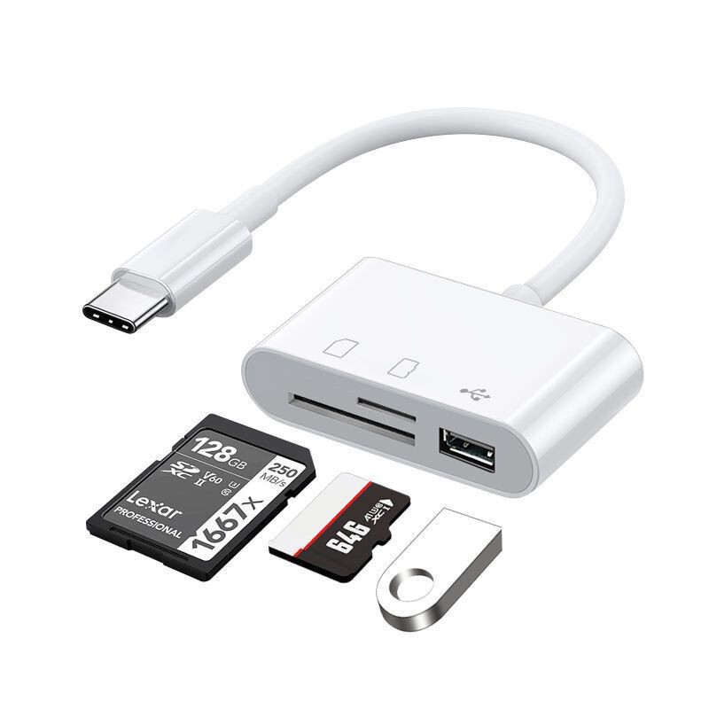 多功能读卡器无需电脑手机otg直接下载删除歌曲图片USB/TF/SD卡|undefined