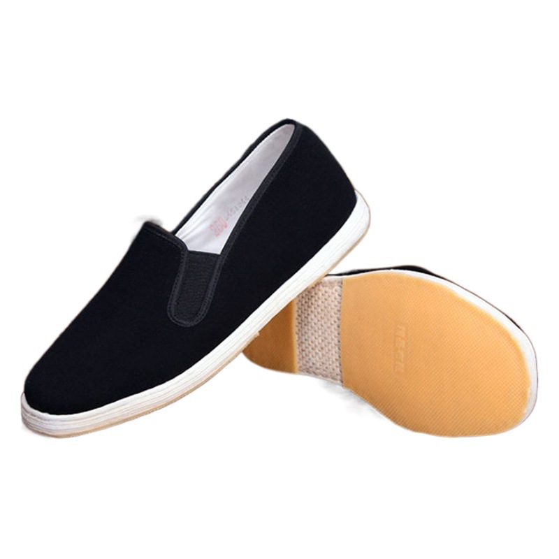 Men's Cloth Shoes, Traditional Beijing Style, Multi-Layer Sole, Men's Casual Shoes, Outdoor Walking Flat Shoes, Men's Flat-Heeled Shoes