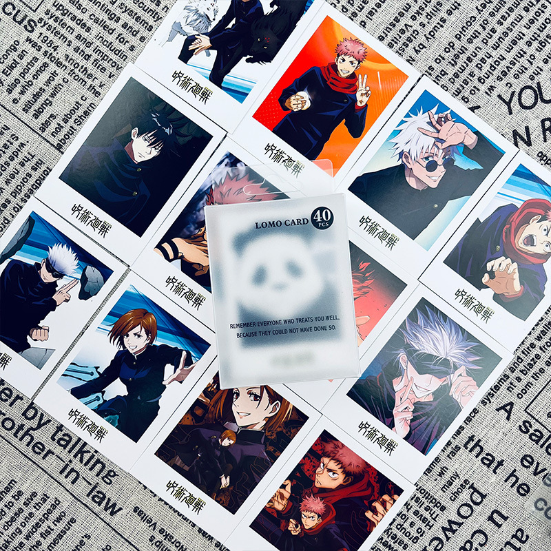 咒術回戰lomo卡五條悟夏油傑兩面宿儺動漫周邊40張盒裝留言小卡片