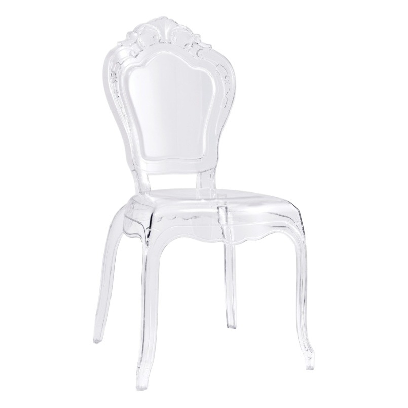 Silla de acrílico transparente silla De Palacio Silla de respaldo al aire libre simple Hotel banquete salón de bodas Silla de boda hogar