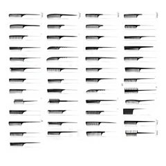 英格麗托尼蓋碳纖尖尾梳美發梳造型工具鼠尾梳剪髮梳打毛挑發梳子