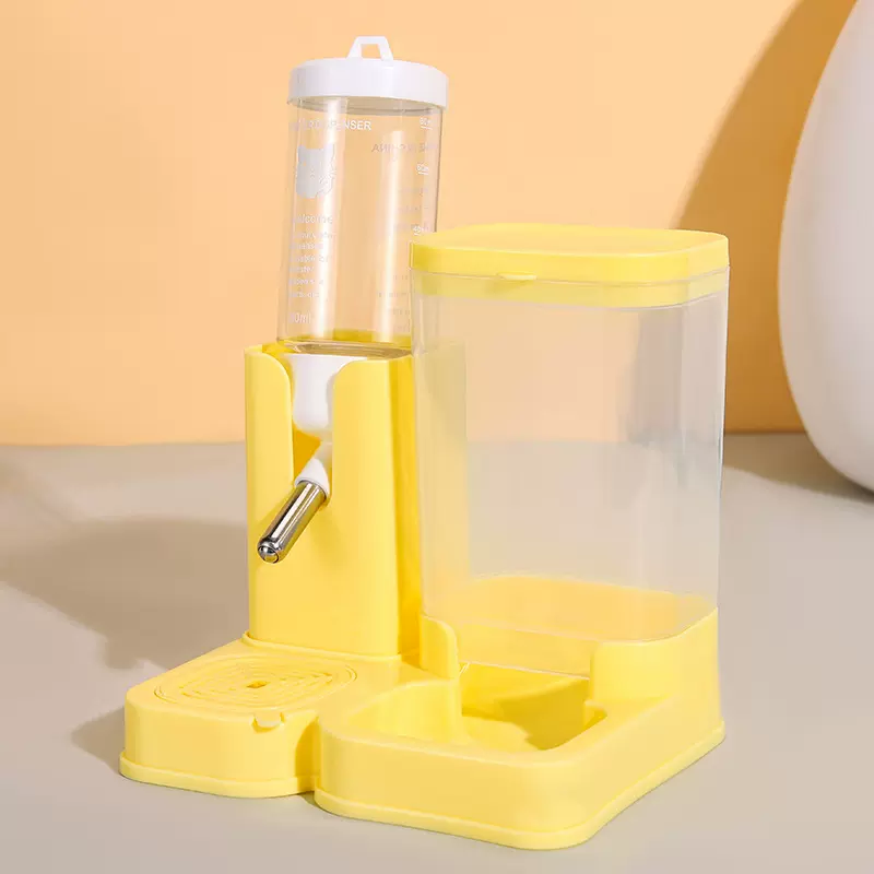 仓鼠自动喂食器饮水器宠物食具金丝熊漏食盆水粮一体机厂家直销