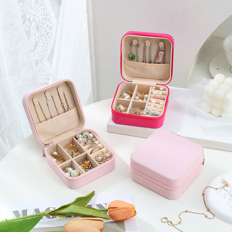 Portable Jewelry Storage Box Valentine's Day Gift Packaging Box Earring Ring Necklace Jewelry Box Decorative Mini Box
