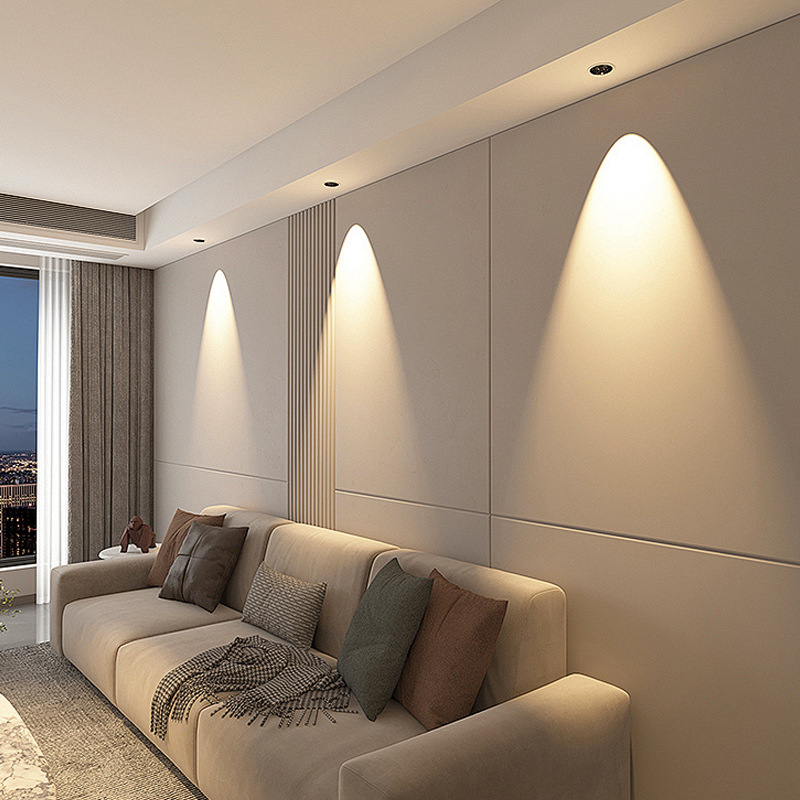 거실에 내장 된 폴라 디밍 스마트 RA98 스포트라이트 다운 라이트 눈 보호 전체 스펙트럼 눈부심 방지 경계없는 LED 스포트라이트