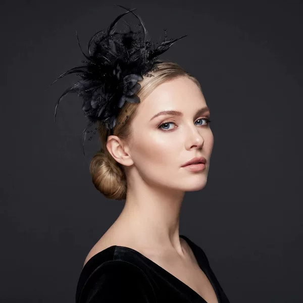Popular European and American Style Feather Flower Headband for Aliexpress and Amazon, Exaggerated Party Headband, Pearl Feather Hair Accessory